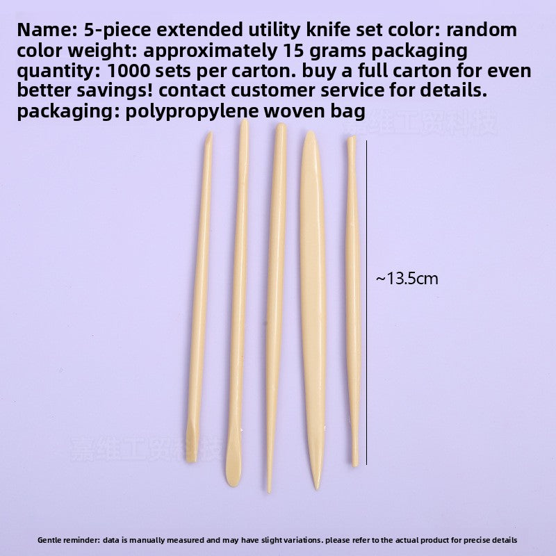 Plastic clay knife set