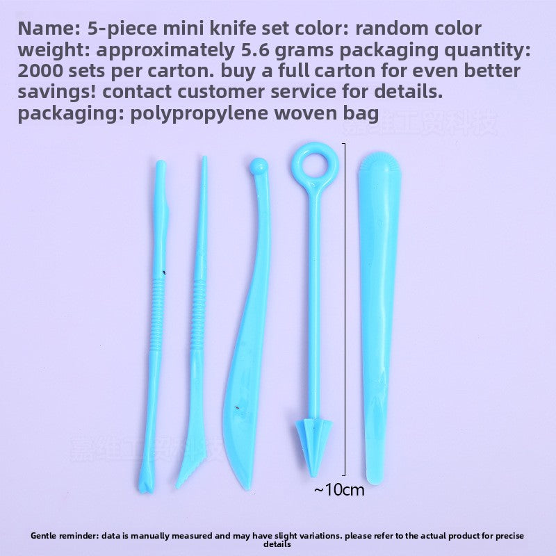 Plastic clay knife set