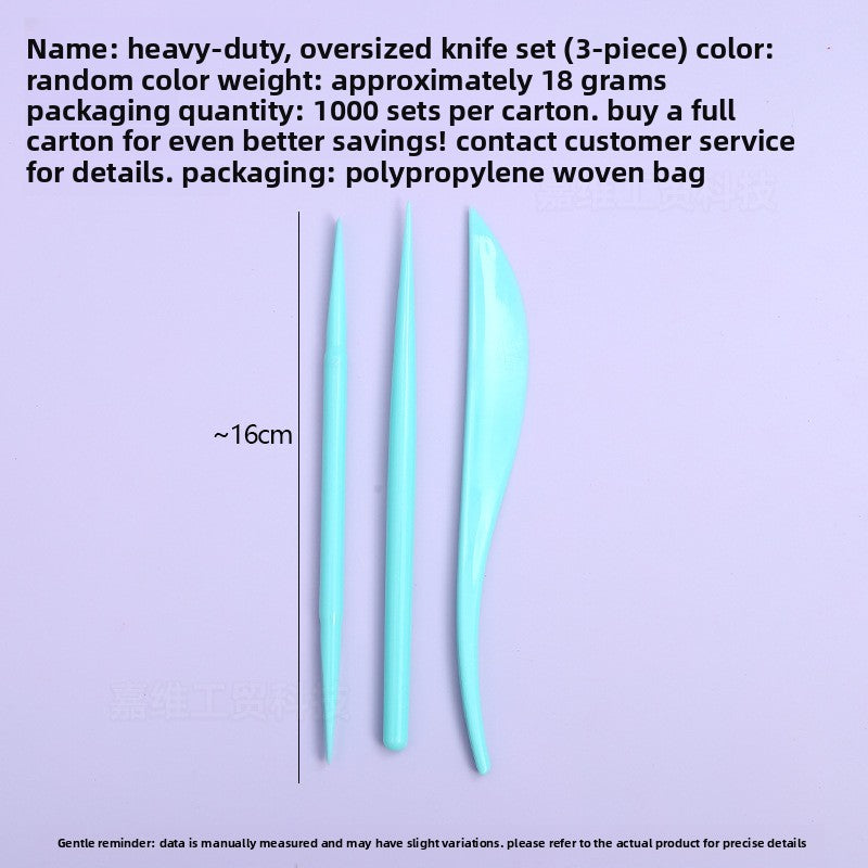 Plastic clay knife set