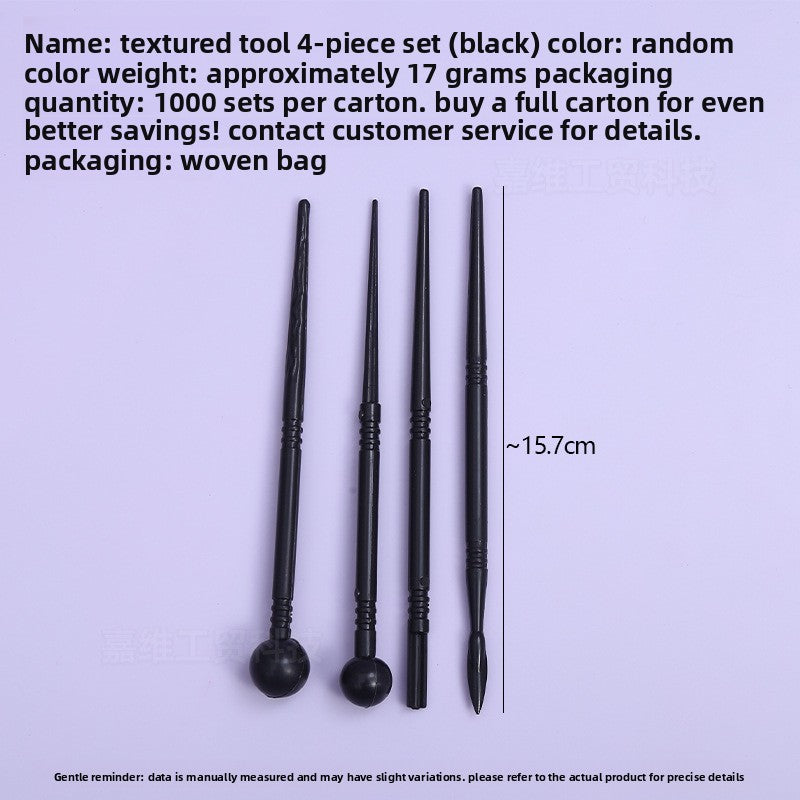 Plastic clay knife set