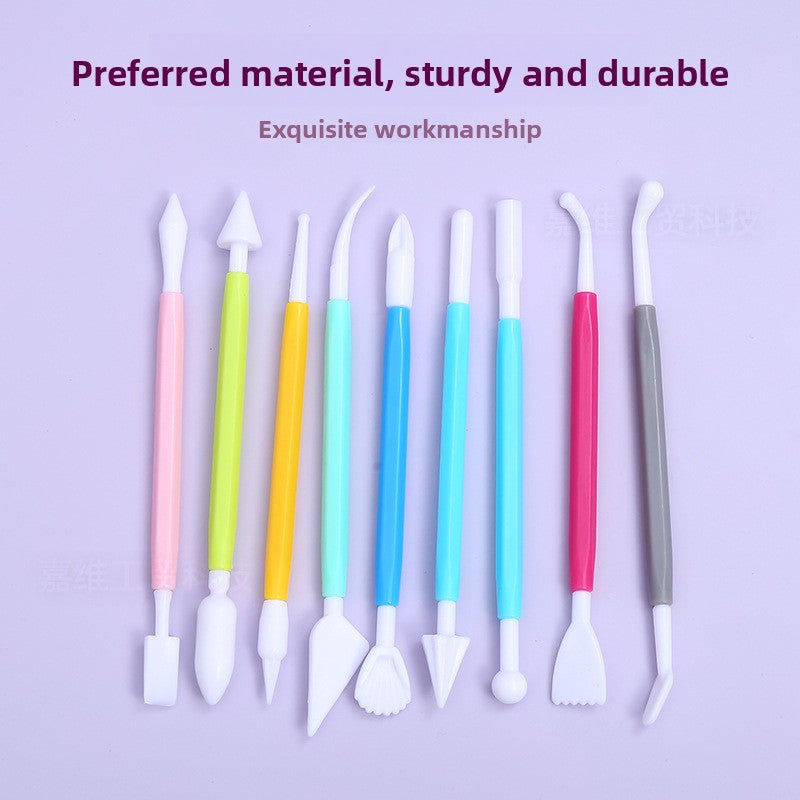 Plastic clay knife set