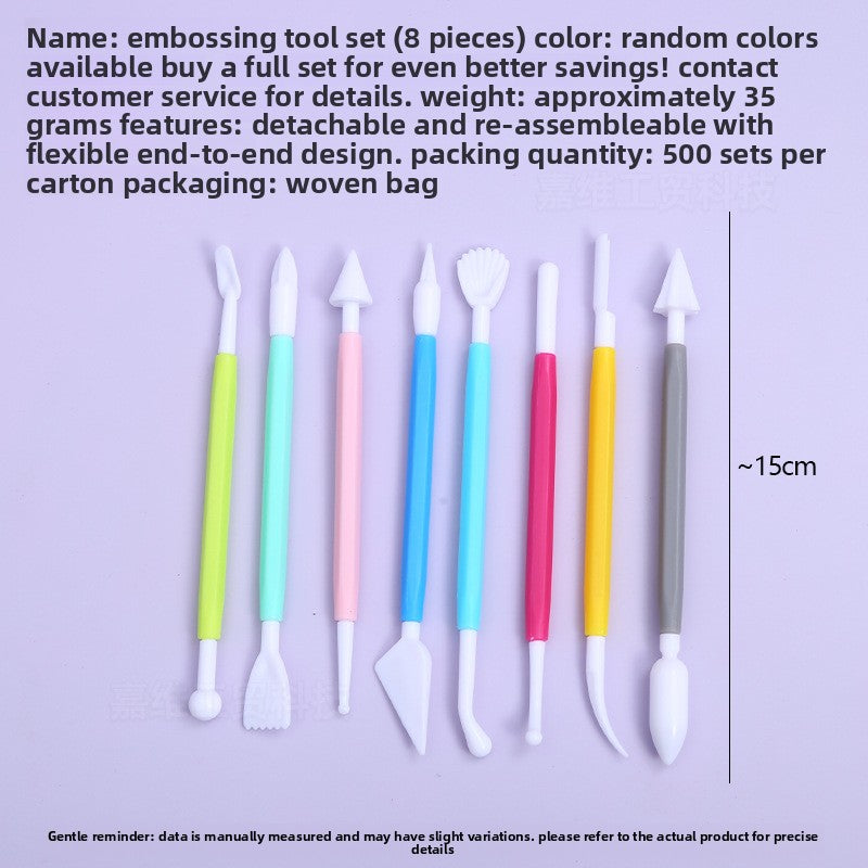 Plastic clay knife set