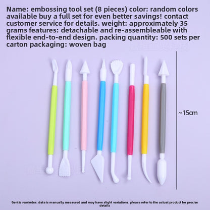 Plastic clay knife set