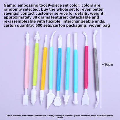 Plastic clay knife set