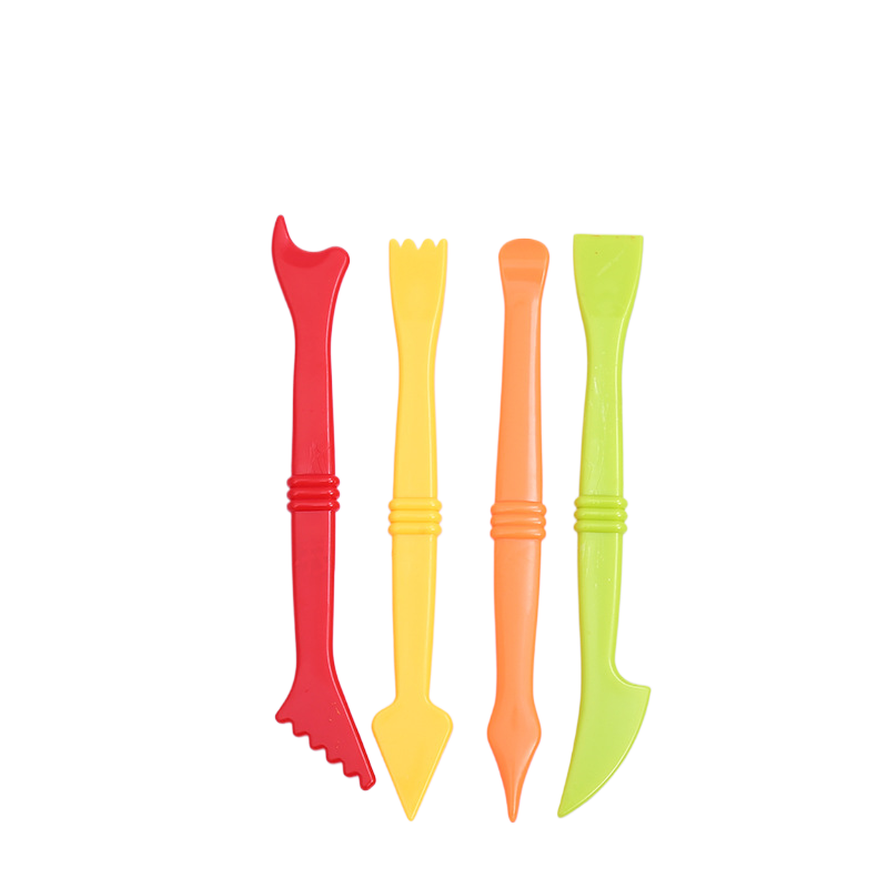 Plastic clay knife set
