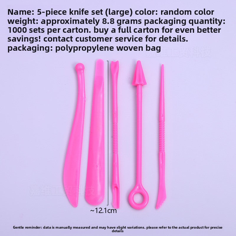 Plastic clay knife set