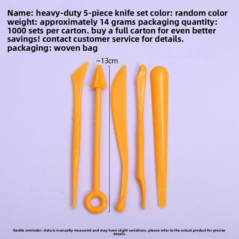Plastic clay knife set