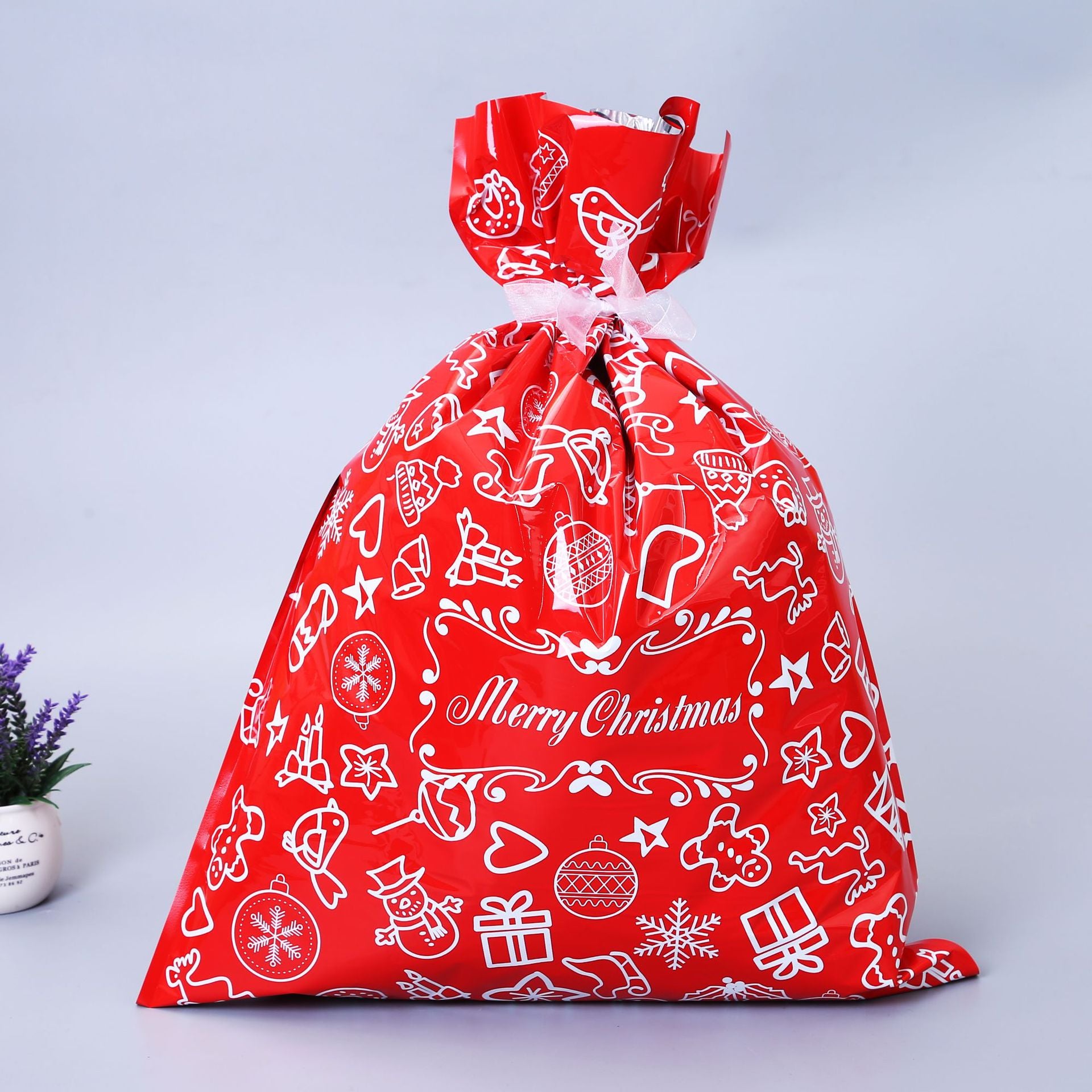 plastic drawstring bag