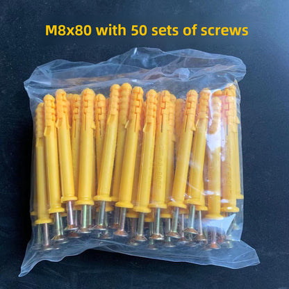 Plastic Expansion Tube Anchor Bolts 6mm 8mm 10mm