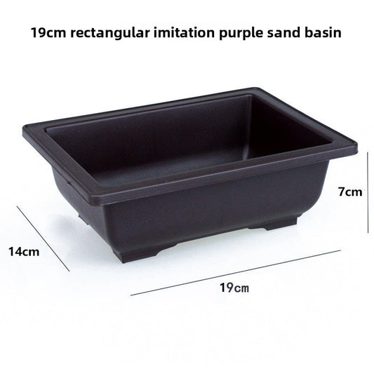 Plastic flower pot for succulent plant cultivation