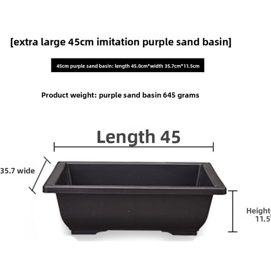 Plastic flower pot for succulent plant cultivation