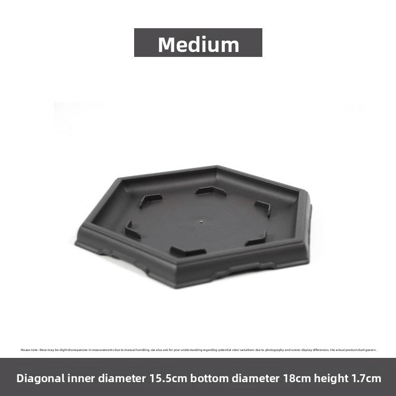 Plastic flower pot for succulent plant cultivation