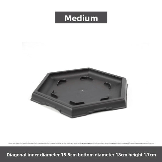 Plastic flower pot for succulent plant cultivation
