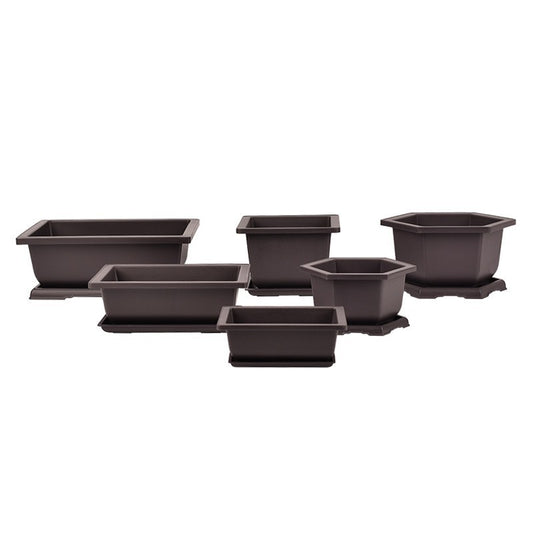 Plastic flower pot for succulent plant cultivation