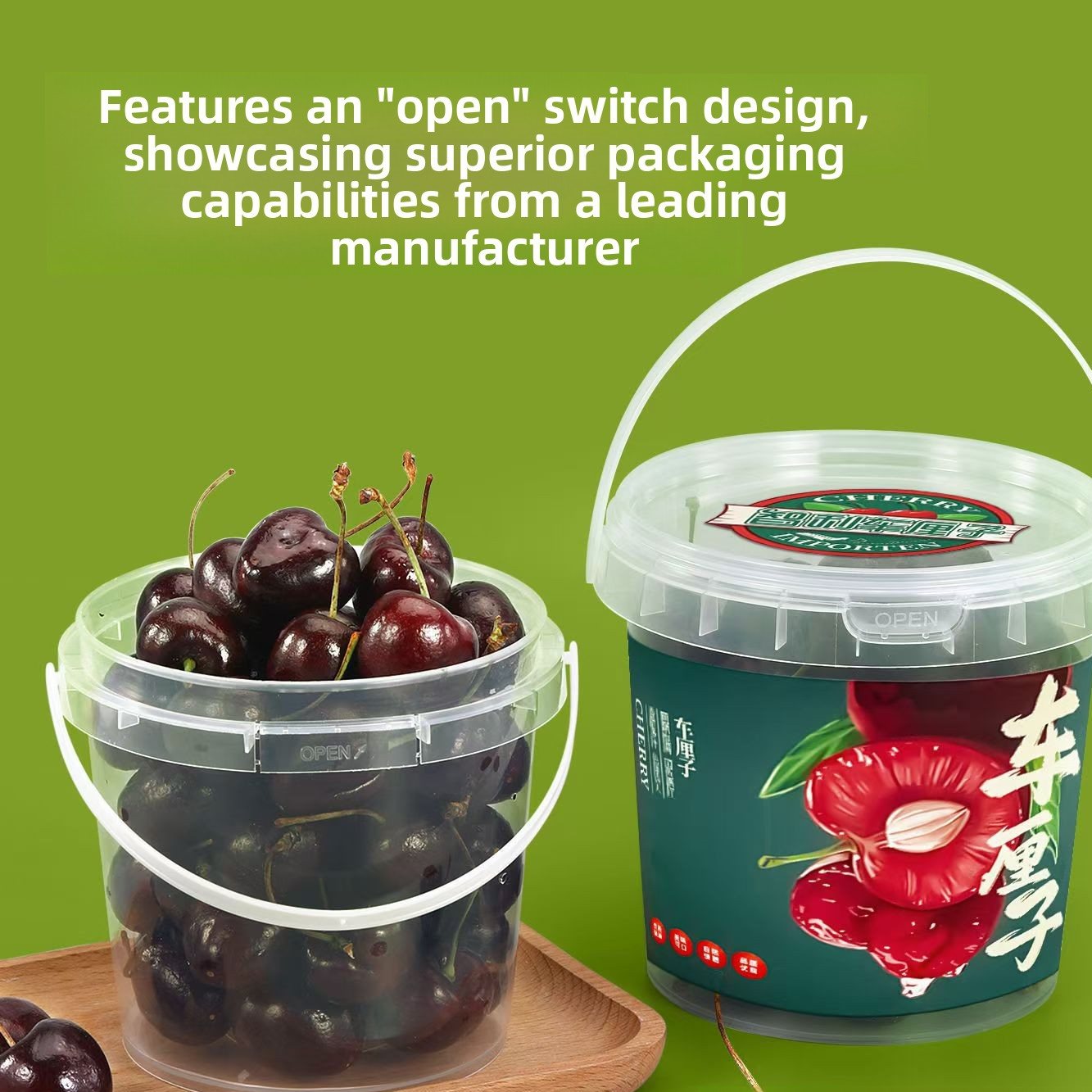 Plastic Food Storage Bucket with Lid