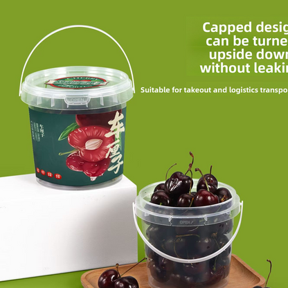 Plastic Food Storage Bucket with Lid