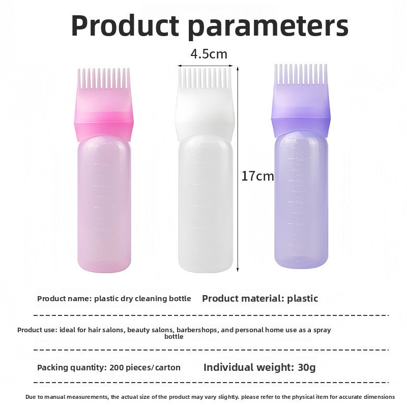 Plastic Hair Dye Application Bottle with Scale