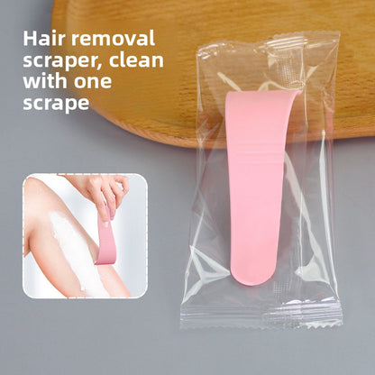 Plastic Hair Removal Scraper with Curved Handle