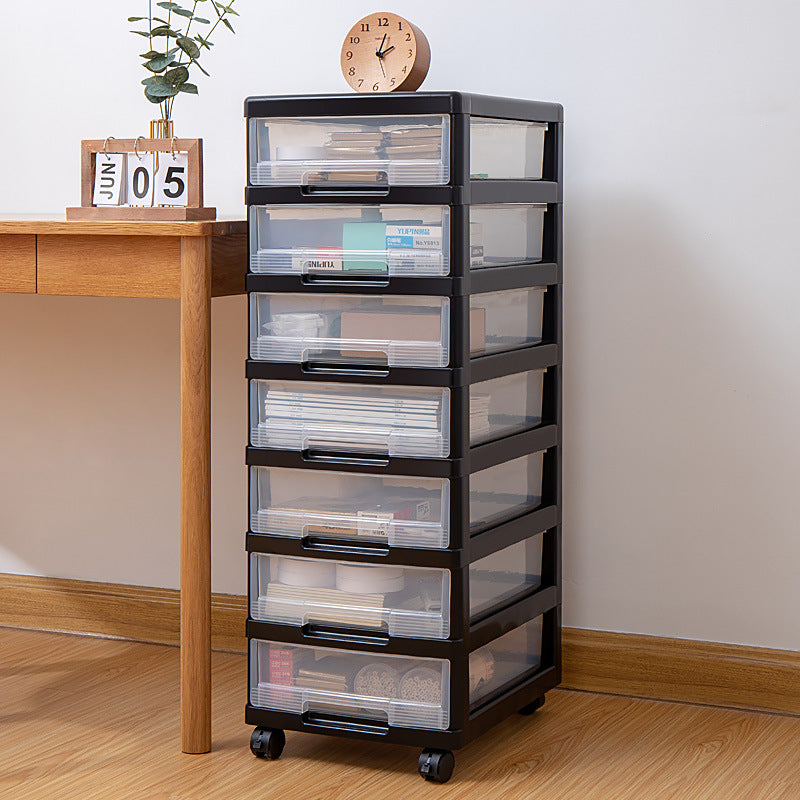 Plastic multi-layer organizing storage cabinet