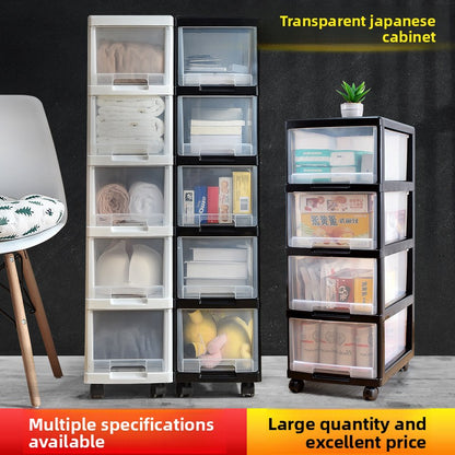 Plastic multi-layer organizing storage cabinet