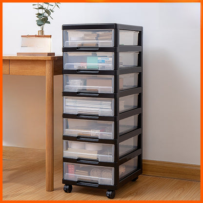 Plastic multi-layer organizing storage cabinet