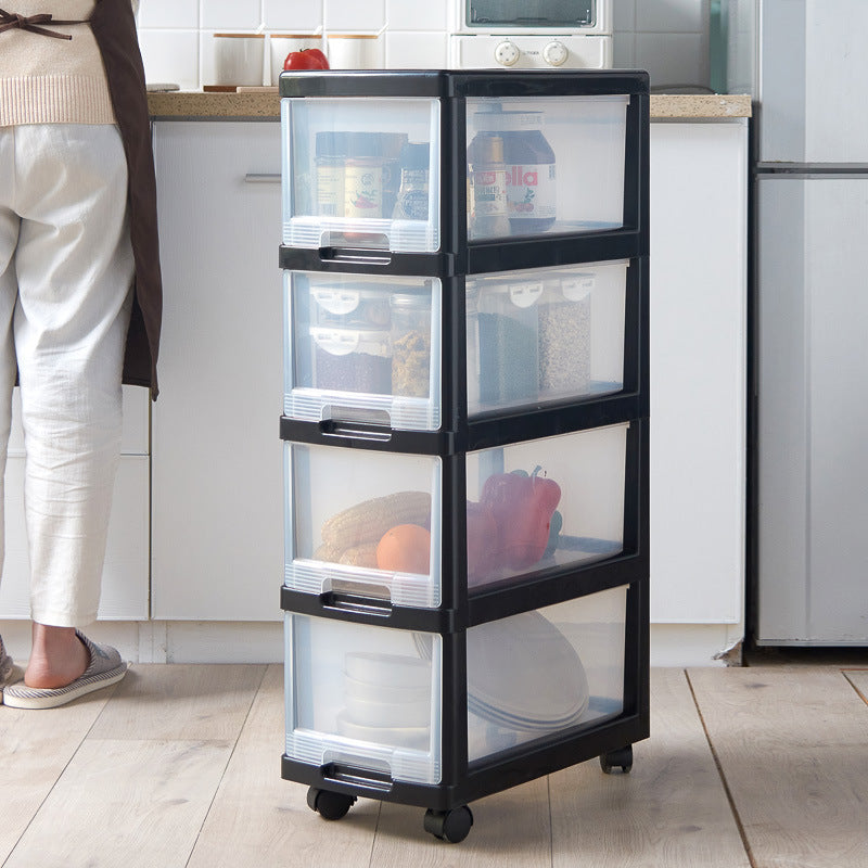 Plastic multi-layer organizing storage cabinet