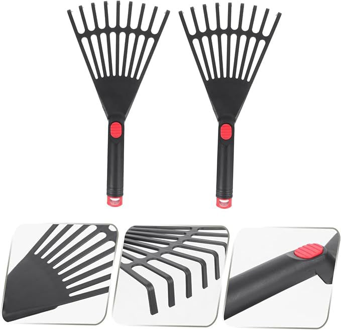 Plastic nine-tooth leaf rake gardening tool