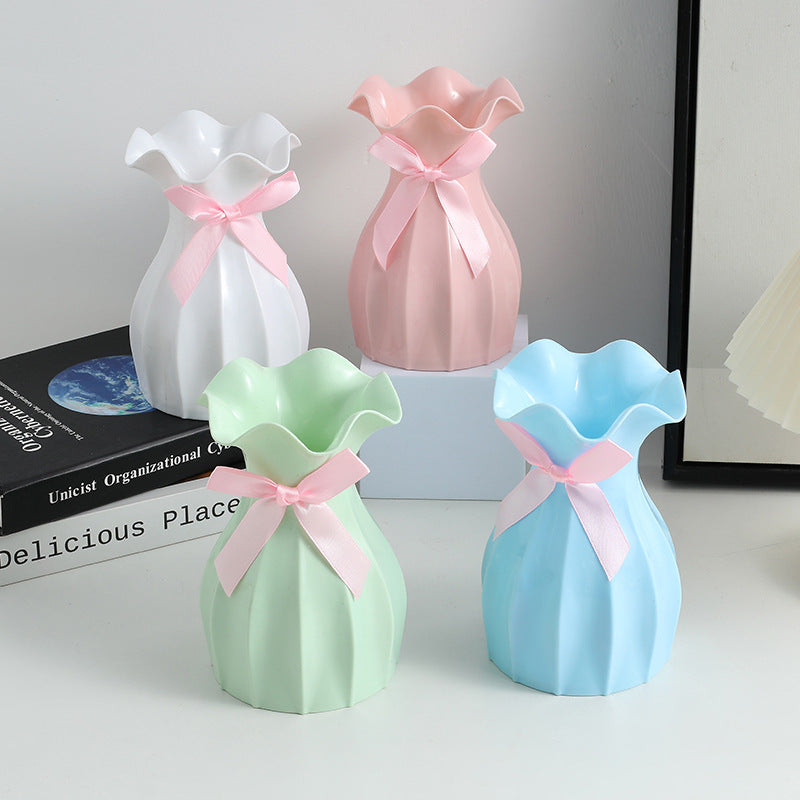Plastic Origami Vase Desktop Decor