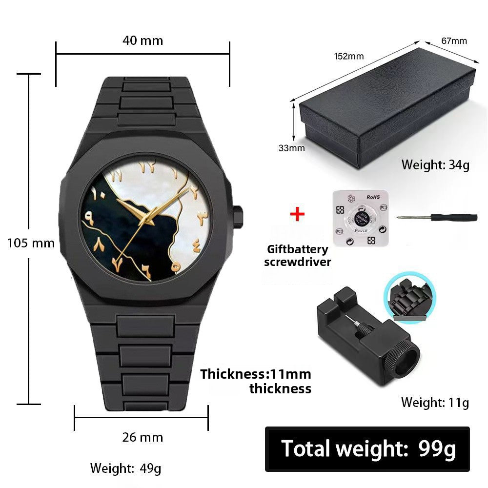 Plastic Quartz Watch, Waterproof Arabic Watch