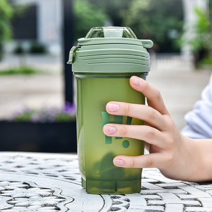 Plastic Shake Cup Leak Proof Fitness Water Bottle