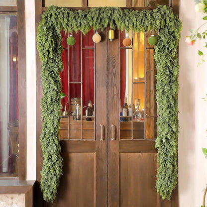 Plastic Simulated Pine Leaves Wall Hanging Decoration