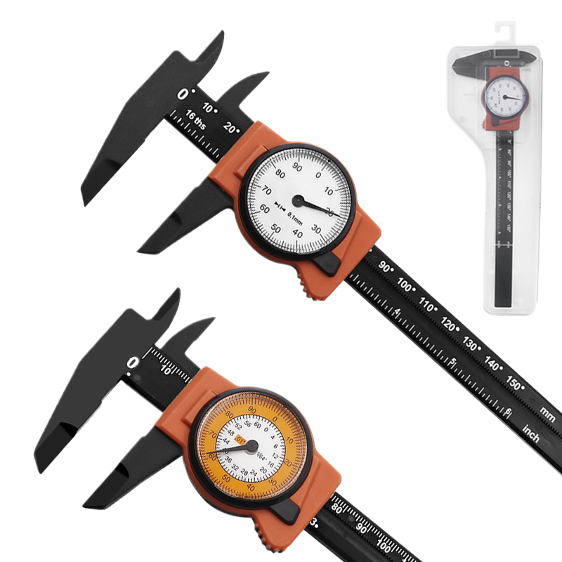 Plastic tape measuring caliper
