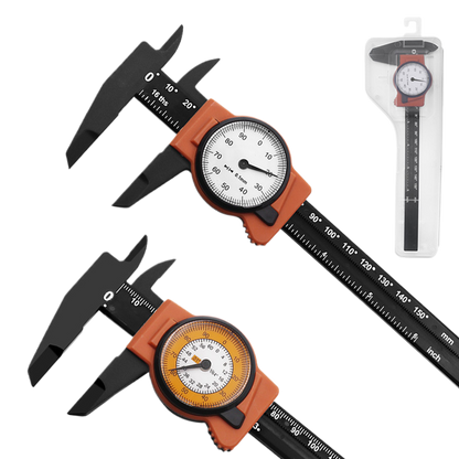 Plastic tape measuring caliper