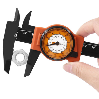Plastic tape measuring caliper