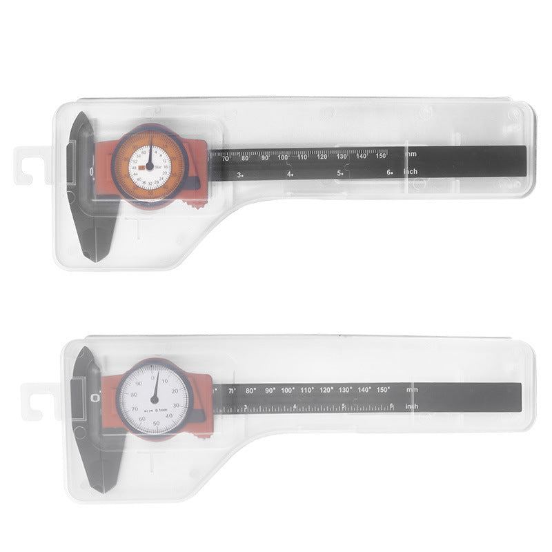 Plastic tape measuring caliper