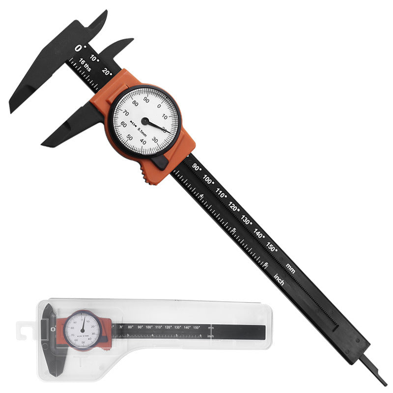 Plastic tape measuring caliper