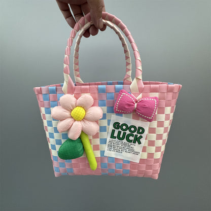 Plastic tote bag