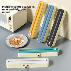 Cartoon cream gray plastic wrap cutter ordinary