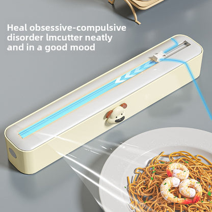 Plastic wrap cutter