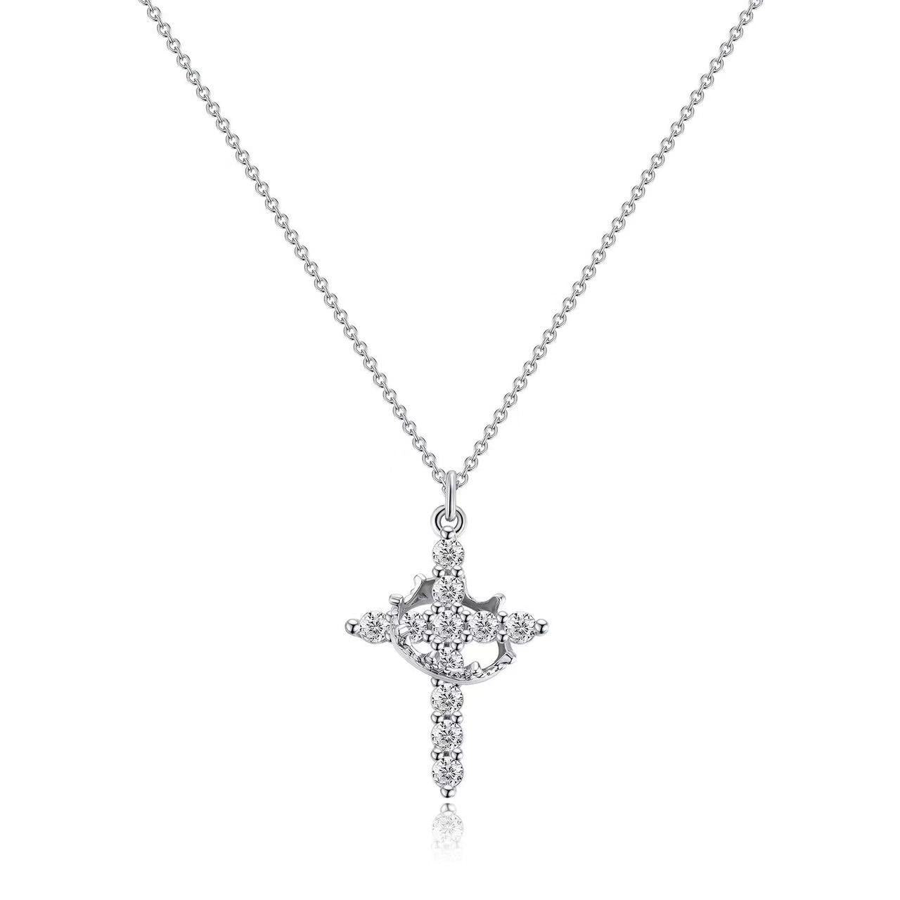 Plated Rotatable Crown Necklace