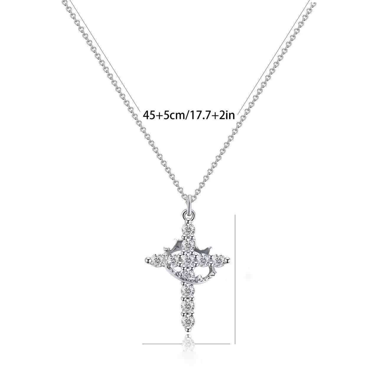 Plated Rotatable Crown Necklace