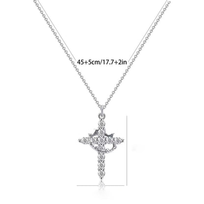 Plated Rotatable Crown Necklace