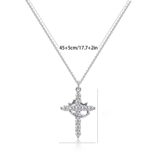 Plated Rotatable Crown Necklace