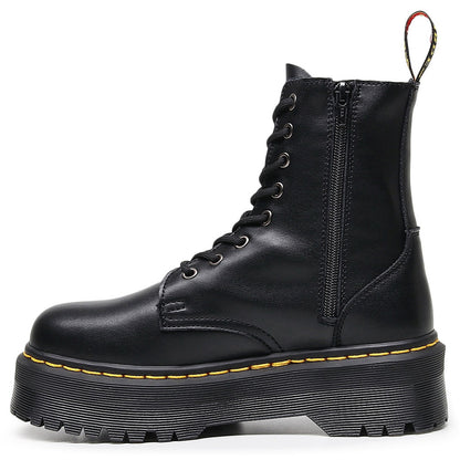 Platform Bottom Lace-up Tooling Boots