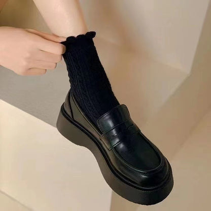 Platform Loafers Slip-on Shoes