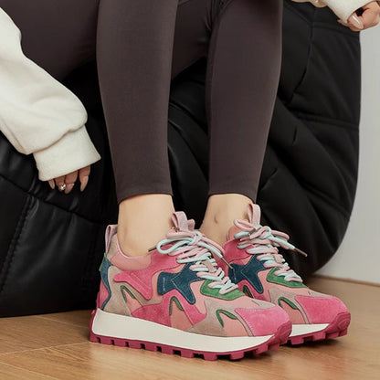 Platform Sneakers Pink Women Casual Shoes