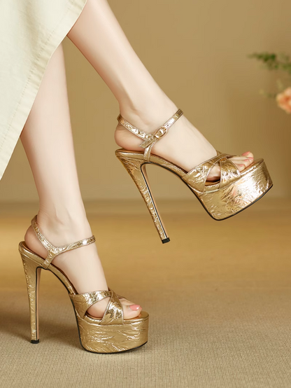 Platform stiletto sandals