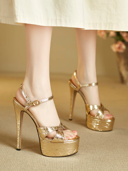 Platform stiletto sandals
