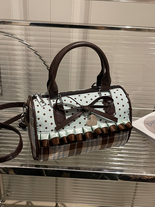 Pleated Bow Detail Crossbody Bag