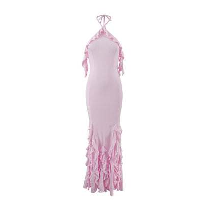 Pleated evening gown